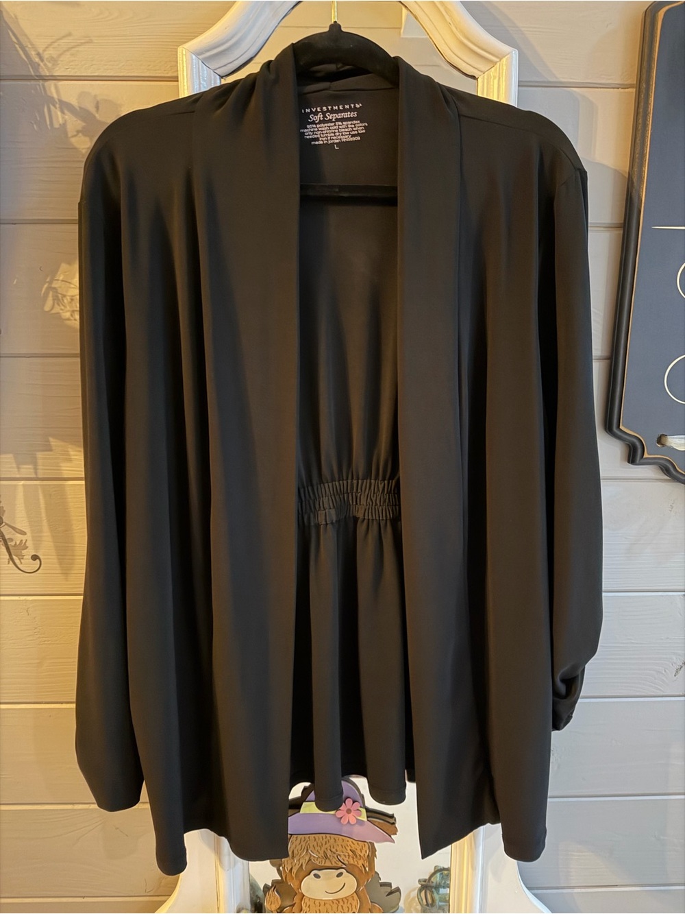 Investments Black Open-Front Women’s Cardigan